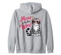 Meow es el Nuevo Amante de los Gatos Wow Sudadera con Capucha