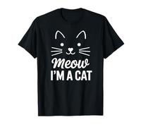 Meow I'm A Cat Lazy DIY Disfraz de Halloween para Hombres, Mujeres y niños Camiseta