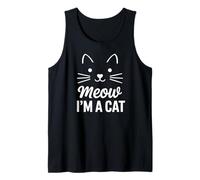 Meow I'm A Cat Lazy DIY Disfraz de Halloween para Hombres, Mujeres y niños Camiseta sin Mangas