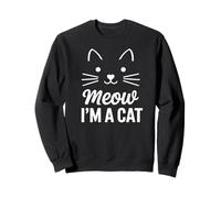 Meow I'm A Cat Lazy DIY Disfraz de Halloween para Hombres, Mujeres y niños Sudadera