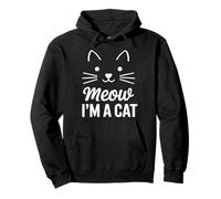 Meow I'm A Cat Lazy DIY Disfraz de Halloween para Hombres, Mujeres y niños Sudadera con Capucha