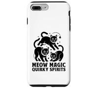 Meow Magic Quirky Spirits, amante de los gatos, felino, mascota, maullido, amor, gato Carcasa para iPhone 7 Plus/8 Plus