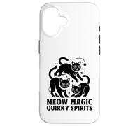 Meow Magic Quirky Spirits, amante de los gatos, felino, mascota, maullido, amor, gato Carcasa para iPhone 16