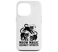 Meow Magic Quirky Spirits, amante de los gatos, felino, mascota, maullido, amor, gato Carcasa para iPhone 13 Pro