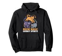 Meow Magic Quirky Spirits, amante de los gatos, felino, mascota, maullido, amor, gato Sudadera con Capucha
