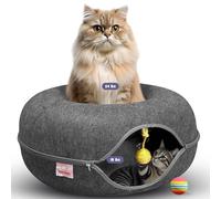 Meow Mates Ultimate Cat Haven: Combo de cama y túnel de moda para gatos | Felpa, acogedor y elegante - Mueble ideal para mascotas para gatos de interior | Mejora la comodidad y el juego de gatitos