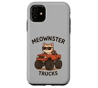 Meow Monster Truck Lindo Gatito Divertido Animal Gato Amante Niños Carcasa para iPhone 11