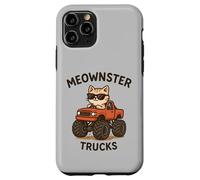 Meow Monster Truck Lindo Gatito Divertido Animal Gato Amante Niños Carcasa para iPhone 11 Pro