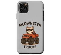 Meow Monster Truck Lindo Gatito Divertido Animal Gato Amante Niños Carcasa para iPhone 11 Pro MAX