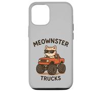 Meow Monster Truck Lindo Gatito Divertido Animal Gato Amante Niños Carcasa para iPhone 12/12 Pro