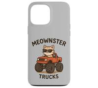Meow Monster Truck Lindo Gatito Divertido Animal Gato Amante Niños Carcasa para iPhone 13 Pro MAX