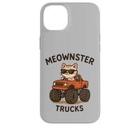 Meow Monster Truck Lindo Gatito Divertido Animal Gato Amante Niños Carcasa para iPhone 14 Plus