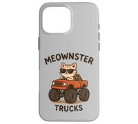 Meow Monster Truck Lindo Gatito Divertido Animal Gato Amante Niños Carcasa para iPhone 16 Pro MAX