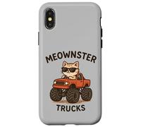 Meow Monster Truck Lindo Gatito Divertido Animal Gato Amante Niños Carcasa para iPhone X/XS