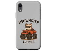 Meow Monster Truck Lindo Gatito Divertido Animal Gato Amante Niños Carcasa para iPhone XR