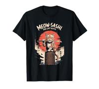 Meow-Sashi The Last Kitty Samurai Cat Japón Style Camiseta