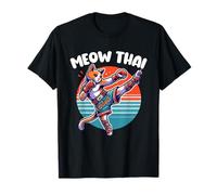 Meow Thai Cat Funny Muay Thai Boxing Fighting Martial Arts Camiseta