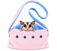 Meow&Woof Bolsa de Vinculación para Petauro del Azúcar, Bolsa Suave para Hámster y Pequeños Animales, Sling Transpirable Antifugas para Erizos, Hurones y Roedores, Rosa 25 x 15 cm
