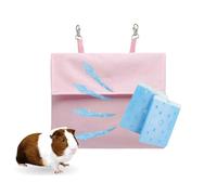 Meow&Woof Funda de refrigeración para cobayas, conejos y mascotas pequeñas, evita la condensación, accesorio de jaula de verano, color rosa
