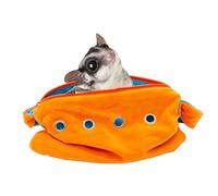 Meow&Woof Sugar Glider - Bolsa de transporte para mascotas pequeñas con correa para abrazar a hurones, ratas, erizos, hámsteres, al aire libre, naranja