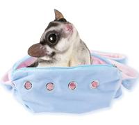 Meow&Woof Sugar Glider - Bolsa de transporte para mascotas pequeñas con correa para abrazar a hurones, ratas, erizos, hámsteres, al aire libre, color azul