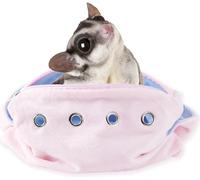 Meow&Woof Sugar Glider - Bolsa de transporte para mascotas pequeñas con correa para abrazar a hurones, ratas, erizos, hámsteres, al aire libre, color rosa