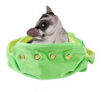 Meow&Woof Sugar Glider - Bolsa de unión para mascotas pequeñas con correa para abrazar a hurones, ratas, erizos, hámsteres, al aire libre, color verde