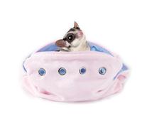 Meow&Woof Sugar Glider - Bolsa de unión y transportador de Animales pequeños, Eslinga a Prueba de Escape para erizos, Hurones, hámsteres Suaves (10 x 6 Pulgadas, Rosa)