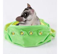 Meow&Woof Sugar Glider Bonding Pouch - Bolsa de transporte para mascotas pequeñas, bolsa de transporte con correa para animales y planeadores, hurones, ratas, erizos, hámsters, al aire libre (verde)