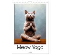 Meow Yoga (Wall Calendar 2026 DIN A4 portrait), CALVENDO 12 Month Wall Calendar: Indulge in a year of feline serenity and purrfection with our Meow ... tranquility, and a healthy dose of cuteness.