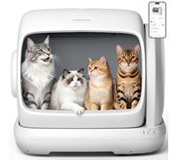MeoWant Arenero Gatos Autolimpiable 106L, Extra Grande, Entrada Baja, Sensor de Seguridad, Antipinzamiento,Control Mediante App, Libre de Olores, Arenero Automatico XXXL Ideal para Múltiples Gatos