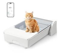 Meowant Arenero Gatos Autolimpiable, Arenero Autolimpiable Espacios Abiertos, Doble Rastrillo/Sistema de Tres Motores Coordinado/Antipellizco/Ultrasegura/Controlada por App/Desodorante