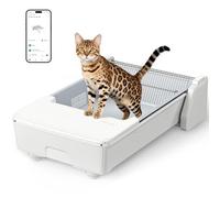 Meowant Arenero Gatos Autolimpiable - Diseño Abierto, Doble rastrillo, Compatible con Arena aglomerante, Anti-atrapamiento, Control de olores y fácil Limpieza. Ideal para hogares con múltiples Gatos
