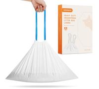 MeoWant Forros para Cajas de Arena para Gatos, Bolsas con Cordón para Receptáculos de Arena para Gatos MW-LR01, Caja de Arena Automática para Gatos, 20 Unidades