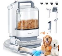 Meowant Maquina Cortar Pelo Perros, Cortapelos Perros y Gatos con Aspiradora Pelos Mascotas, 13000 Pa 3,2 L Dog Grooming Kit Silenciosa, 5 Herramientas de Belleza, Apta para Pelo Largo y Grueso