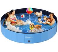 Meowant Piscina para Perros, PP Plegable y portátil para Perros, 2025 Nueva bañera Antideslizantes, Apta para Mascotas de Gran tamaño, 7XL (305×50)