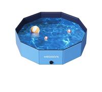Meowant Piscina Plegable para Perros, bañera portátil para Mascotas, PP Material Resistente y Duradero, Piscinas Plegables para Perros de Todos los tamaños L(120×30cm)