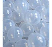 MEOWBABY 300 ∅ 7Cm Bolas Certificadas para Niños Bolas de Baño de Colores Bolas de Plástico para Niños Piscina Fabricadas en EU Transparente