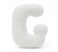 MeowBaby - Almohada Infantil con Forma de Letra “G” Color Blanco Roto “Bearly G”