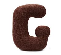 MeowBaby - Almohada Infantil con Forma de Letra “G” Color Marrón Oscuro “Bearly G”