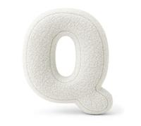 MeowBaby - Almohada Infantil con Forma de Letra “Q” Color Blanco Roto “Bearly Q”