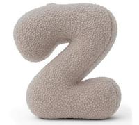 MeowBaby - Almohada Infantil con Forma de Letra “Z” Color Gris Claro “Bearly Z”