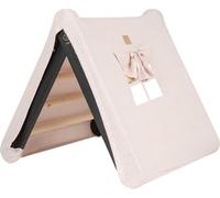 MeowBaby Casa de escalada triangular con marco plegable negro, rosa