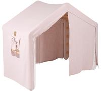 MeowBaby Casa grande con escalera plegable para niños blanco, carpa rosa