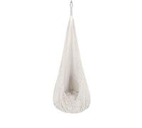 MeowBaby - Columpio Infantil Tipo Capullo Churros Color Blanco “Baby Cocoon Swing Cotton Candy White”