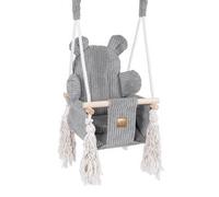 MeowBaby - Columpio Interior “Bear Swing” para bebés Gris