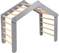 MeowBaby Escalera de gimnasio 112x61x94cm triángulo de escalada pikler, gris