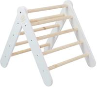 MeowBaby Escalera de madera montessori blanca