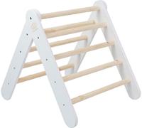 MeowBaby Escalera plegable para niños 60x61 cm, de madera, blanco