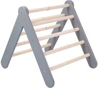 MeowBaby Escalera plegable para niños 60x61 cm, de madera, gris